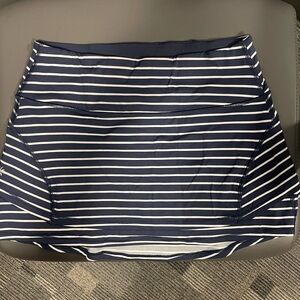 Athleta Navy and White Striped Skirt